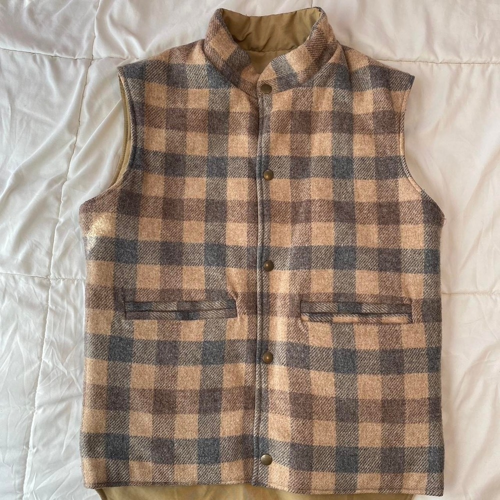 1960s‎ Woolrich reversible plaid flannel vest S